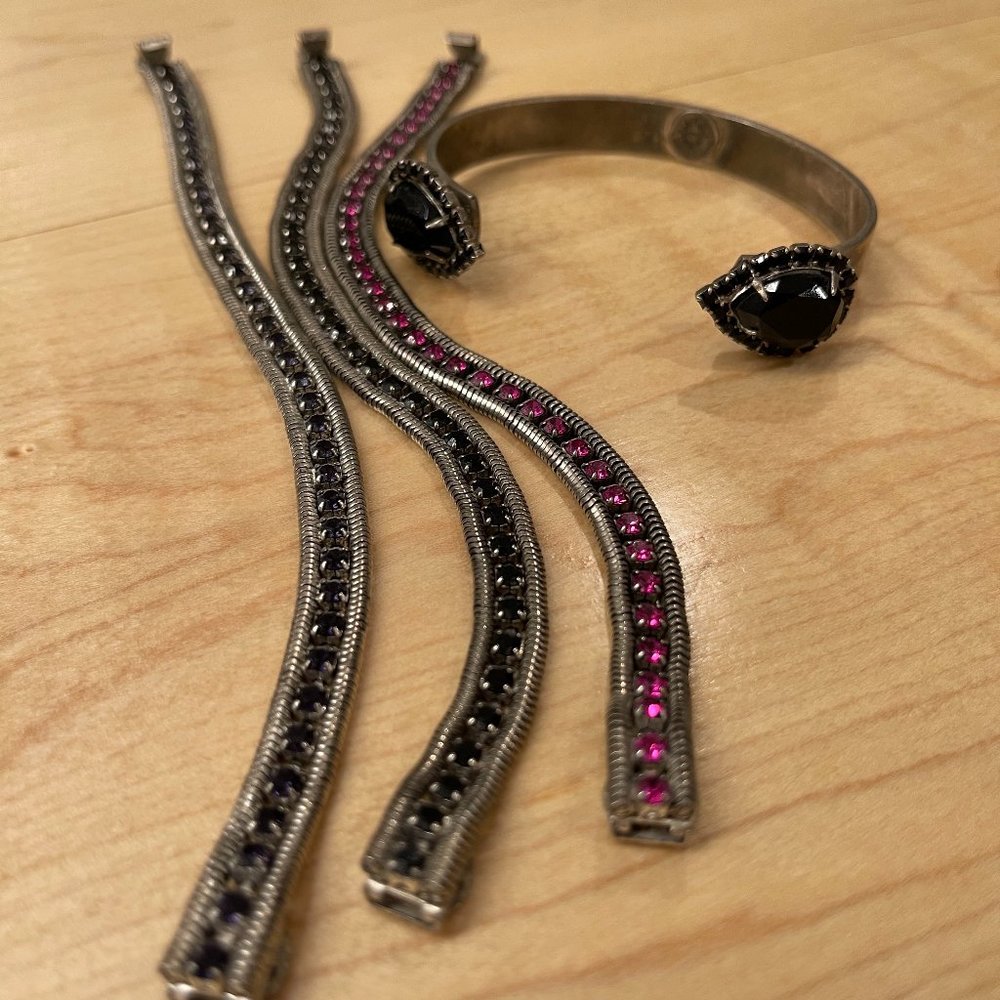 Loren Hope Mini Clara Bracelets & Sara Cuff Silver